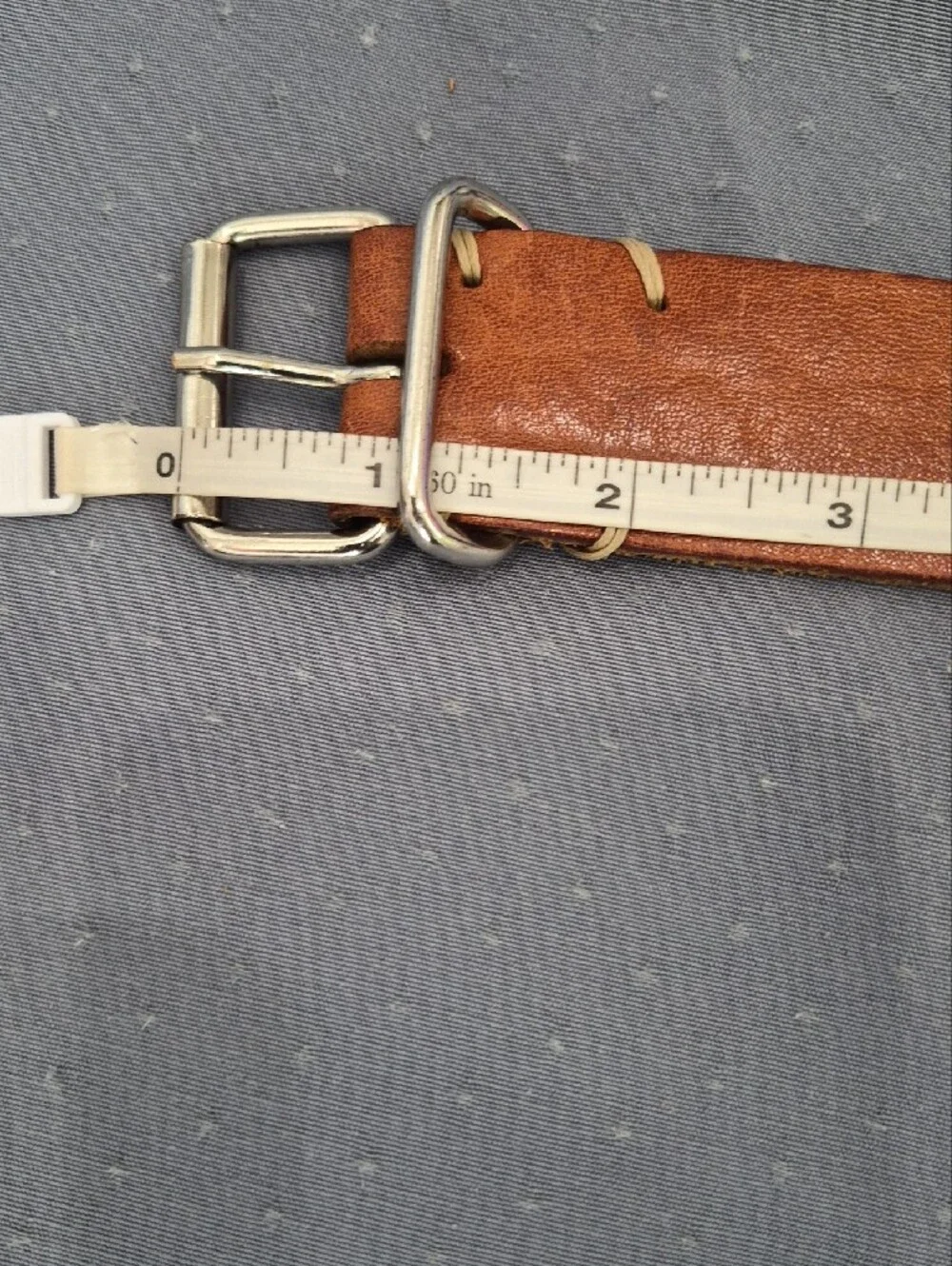 GAP Tan Brown Genuine Leather Belt with Silver Buckle Made In Italy Womens S